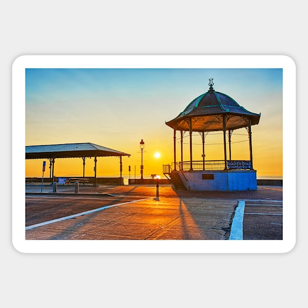 Revere Beach Bandstand at Sunrise Revere Beach Sticker by WayneOxfordPh